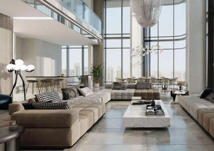 Elegant foyer and hallway interior design at Radiant Viewz by Radiant Real Estate, Al Reem Island, Abu Dhabi luxury property.