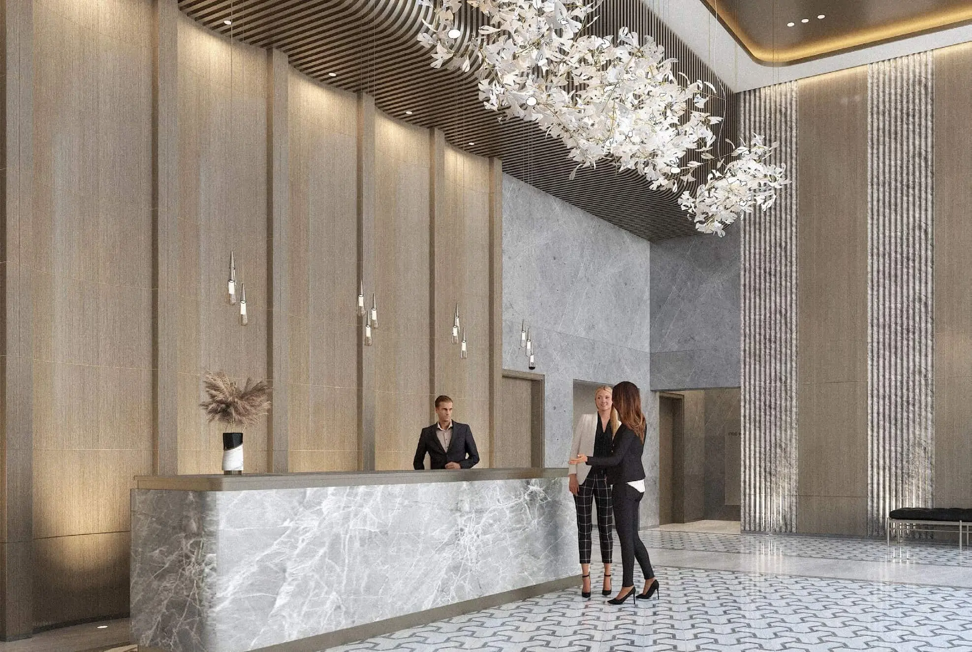 Radiant Bridges Towers leisure deck on Al Reem Island Abu Dhabi with swimming pool, relaxation spaces, and upscale lifestyle amenities.
